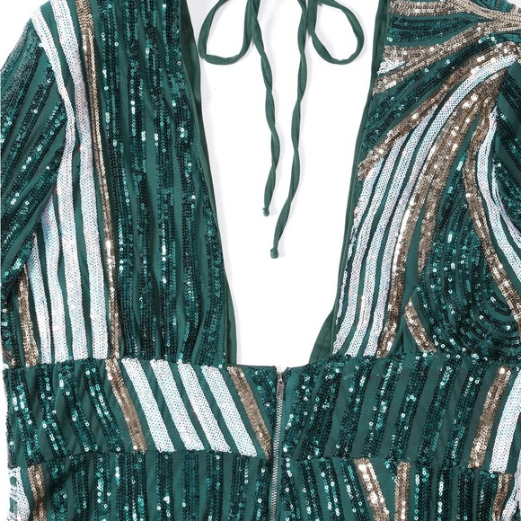 Plus Size Luxe Sequin Party Formal Body-con Dress - Picture 10 of 12